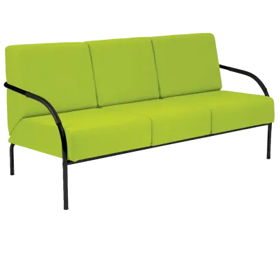 SPA 3 černý lak, látka SUE S 34 - látka hráškově zelená